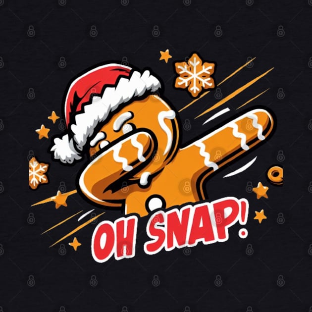 Oh Snap! - Gingerbread Man Christmas T-Shirt by Imaginate